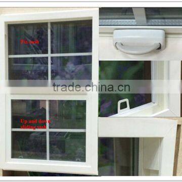 Plastic American Lifting Window Material and Horizontal Opening Pattern Pvc Double Window photo-6