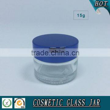 15ml Transparent Glass Cosmetics Jar