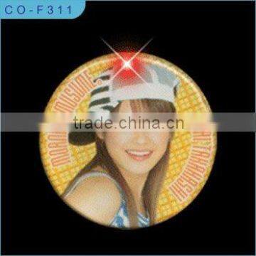Flashing badge/Led flashing badge/magnet pin/led pin/blinking pin/promotion gift/body light flashing pin/ light up badge