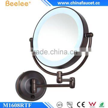 Beelee ORB Copper Double Side Cosmetic Wall Mounted Mirror with LED Light                        
                                                Quality Choice
