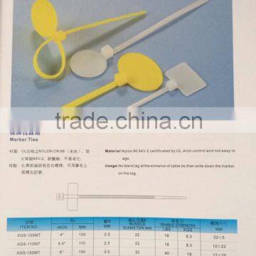 Direct selling heat-resisting:94v-2 self-locking 4*150 PA66 marker Cable Ties (UL certificate)tensile strength:110lbs