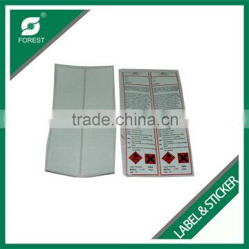 HIGH QUALITY ART PAPER WARNING LABELS WITH FULL COLOR PRINTING CHEAP STICKERS ROLL FOR CHEMICALS photo-3