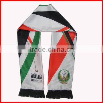 good selling satin scarf,130*14cm double layer scarf,advertising scarf