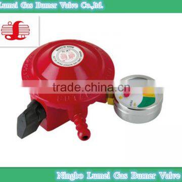 Cooking gas LPG pressure regulator with gauge meter & ISO9001-2008