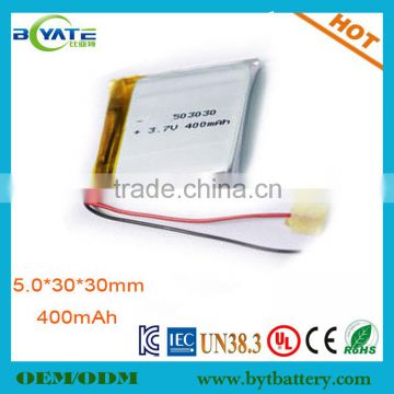 Newest 400mah 3.7V rechargeable lithium polymer battery for hair trimmer