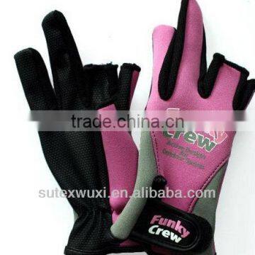 3 Fingers Cut Fishing Gloves