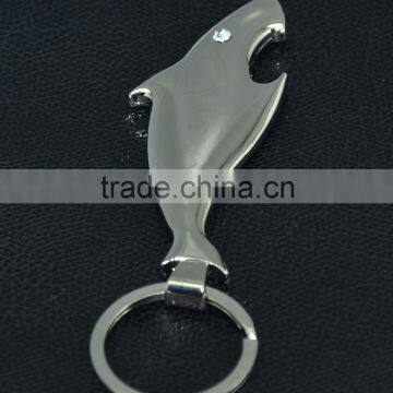 Attractive and durable custom shark shape bottle opener keychain