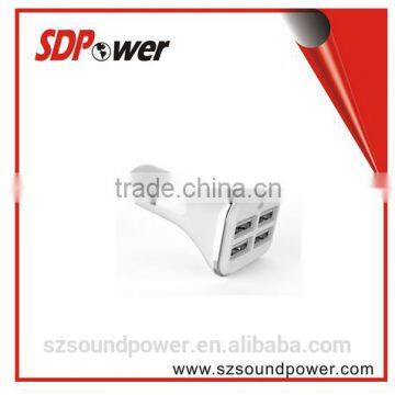 SDPower:high quality smart 4 USB rapid car charger 5V 4.8A CE ROHS QC2.0