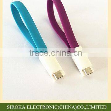 Brand New Flat Magnetic micro usb transfer cable with customized colors for Samsung HTC