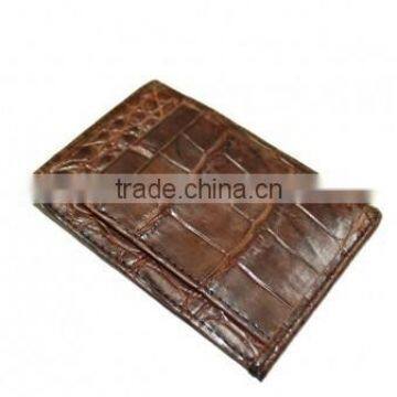 Crocodile leather card clip wallet SCRCW-007