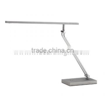 FCC Listed Brushed Nickel LED Metal Desk Light With Adjustable Shade And Touch Switch T80190