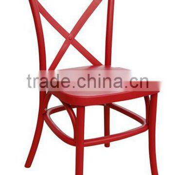 Stackable Factory Direct Wholesale CrossBack X Back Chairs Resin Banquet Dining Restaurant Chair for Events