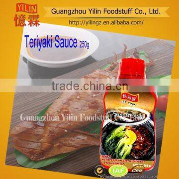 high quality 250g bottle pack teriyaki Sauce in famous brands