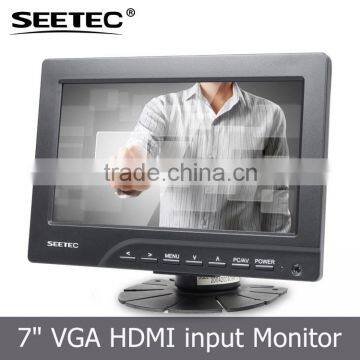 7 Inch Portable Vga Monitor With Resistive Touch Panel Slim and Light Hdmi Input