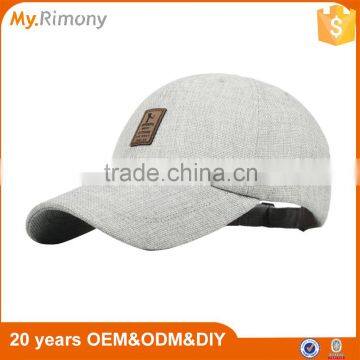 Hot Sale Linen Breathable Unisex Baseball Cap Hat photo-2