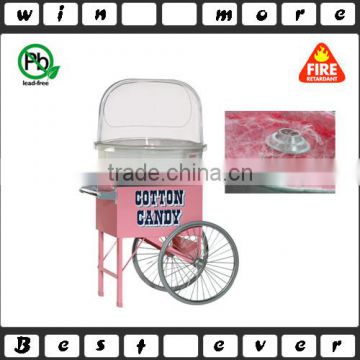 hot selling cotton candy machine, industrial machine for cotton candy with cart