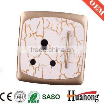 220V Cracked ice pattern 15A wall socket for hotel