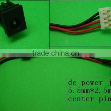 2.5mm dc power jack connector with cable for TOSHIBA A100 A105