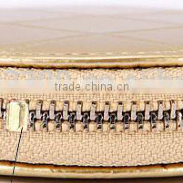 High Quality Wallet Round Shape Zipper Coin Purse Leather Wallet With Chain photo-4