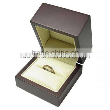 Brown Leather Jewelry Gift Box For Wedding Ring,Engagement Ring Box