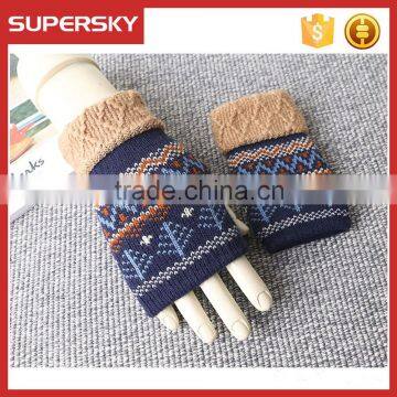 V-360 Fashion fingerless wool winter warmer men touch screen gloves magic golves for mobile phone