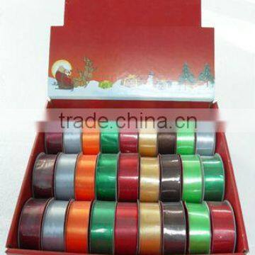 HOT SALE! Christmas Decorative Gift Wrapping Woven Fabric Satin Ribbon