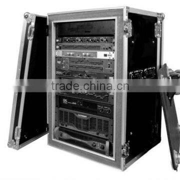 14u Shock Mount Rack Flight Case With Castors