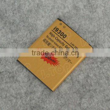 3.7V 2850mAh Gold Battery for Samsung Galaxy S3 i9300,made in china