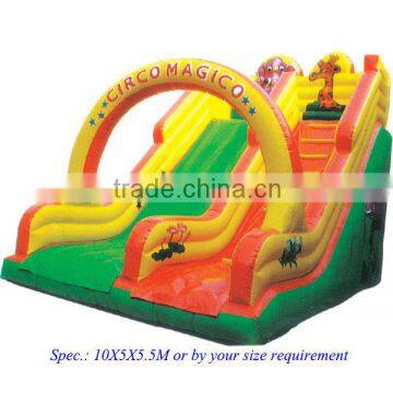 European standard 0.45mm PVC tarpaulin inflatable arch with slide