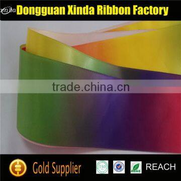 Colorful Printed Polyester Rainbow Satin Ribbon                        
                                                Quality Choice