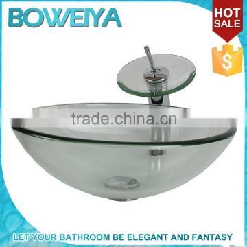 Top 100 Brands Bathroom Toilet Tempered Glass Crystal Basin