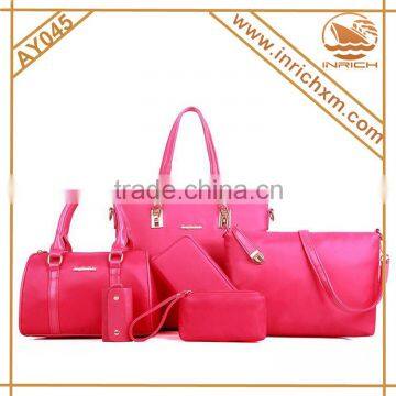 2015 New Style 6pcs Tote Womens Handbag Leather Bag photo-2
