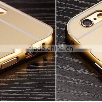 Gold luxury for iphone 6/5/5s/5cAluminum metal case acrylic back aluminum bumper