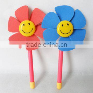 Sunflower toy pinwheel/wholesale price flower pinwheel