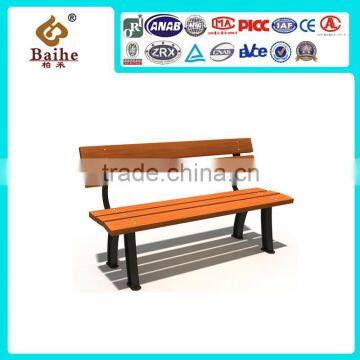 2016 Park wood double seat patio metal bench