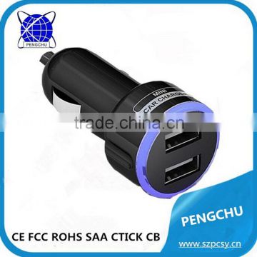 5V 2.1A dual USB car charger for ipad