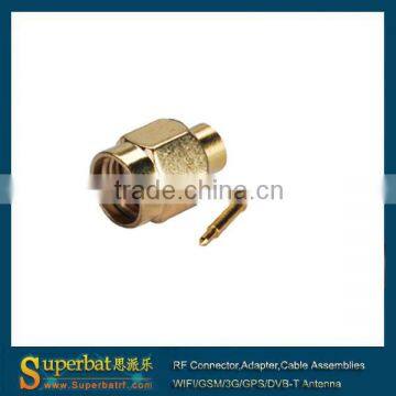 RF Solder SMA male coaxial connector for RG402 cable