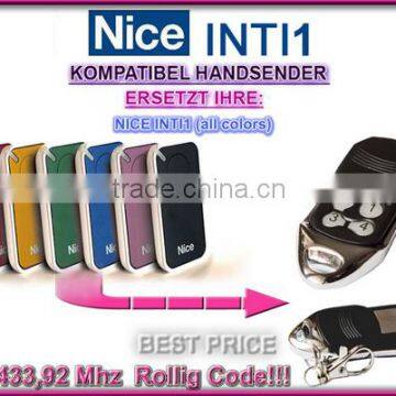 Universal remote control compatible with Nice INTI1 433,92mhz rolling code