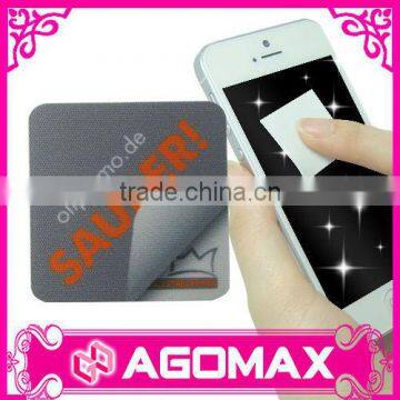 Custom microfiber sticky mobile phone screen cleaner