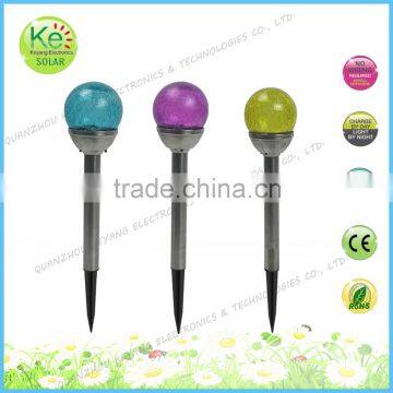 Glass color ball outdoors solar garden path light