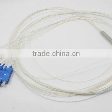 1x8 PLC Splitter (MINI TYPE) 1m, (input: SC/PC & output: SC/PC, 0.9mm), G.657A, Single mode