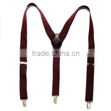 Man braces Y Shape high quality elastic webbing Suspenders