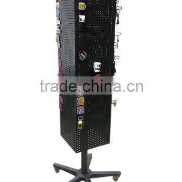 Metal Floor Standing Movable Rotating 4 Sided Display Stand photo-2