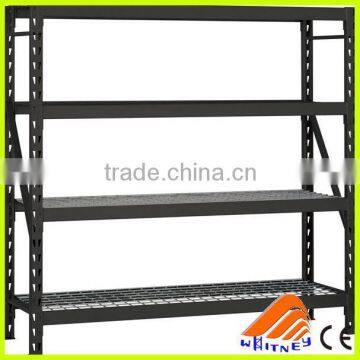 steel shelving units, black floating shelves, wire storage racks