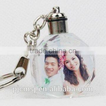 customized wedding decration or gift Crystal glass Key ring