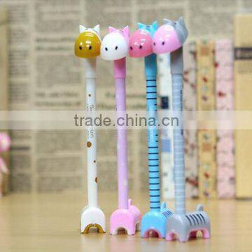 Best student prize gifts DIY creative stationery kids personalized Novelty gel pen cute cartoon giraffe shaped ball-point pen