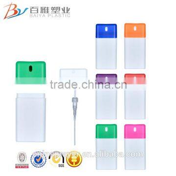 20ml UV coating credit card plastic perfume bottles/20ml empty perfume spray bottles/PP measuring dispenser plastic bottles