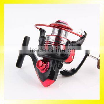 5000 Series Matt Black and Red Spinning Fishing Reel