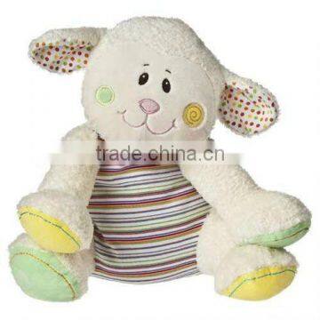 Best Lovely and cute cream white lamb Plush soft baby toy with embroidery