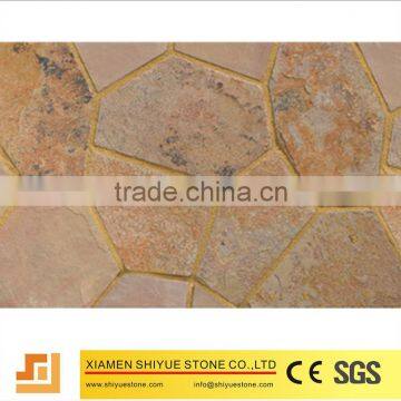 Yellow gray stone raw slate